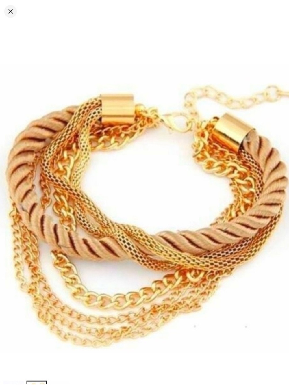 Gold-Tone Multi-Chain Rope Bracelet
